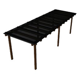 Cobertura Policarbonato Alveolar 6,00m x 2,00m - Fume 4mm - 5