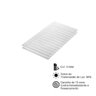 Cobertura Policarbonato Alveolar 4,00m x 3,00m - Cristal 4mm - 3