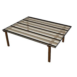 Cobertura Policarbonato Alveolar 4,00m x 4,00m - Cristal 4mm