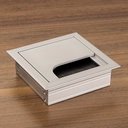 Ver imagem 3 de Passa Cabo Fio Quadrado 67 x 67 mm Anodizado para Mesa Hafele