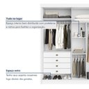 Ver imagem 7 de Guarda-Roupa 100% MDF com Espelho 2 Portas 4 Gavetas Trento Branco