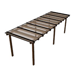 Cobertura Policarbonato Alveolar 6,00m x 3,00m - Cristal 4mm - 5