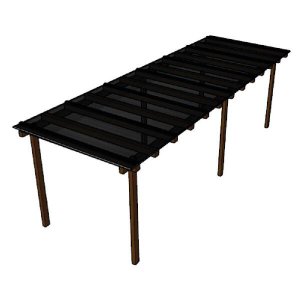 Cobertura Policarbonato Alveolar 6,00m x 3,00m - Fume 4mm