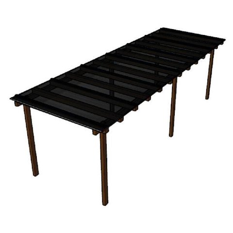 Cobertura Policarbonato Alveolar 6,00m x 3,00m - Fume 4mm