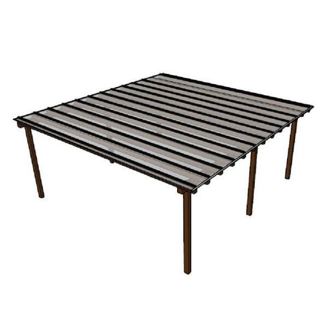 Cobertura Policarbonato Alveolar 6,00m x 6,00m - Cristal 4mm