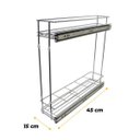 Ver imagem 5 de Porta Óleo Deslizante Aramado Cromado para Embutir 150 x 450 mm