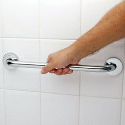 Barra de Apoio Inox 80cm Cromada de Parede para Banheiro - 2 Barra de Apoio Inox 80cm Cromada de Parede para Banheiro - 2
