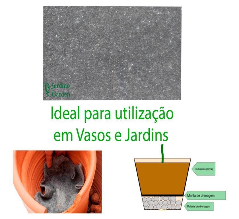 Manta Drenagem 1,08m X 10m Bidim Proteção Pedras Vaso Jardim - 4