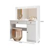 Cômoda Camarim Bella 110cm 1 Porta com Espelho e Luminárias de Led Branco Moval - 3