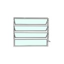 Ver imagem 2 de Vitro Basculante 80x100 Alumínio Branco Vidro Liso