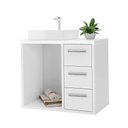 Ver imagem 5 de Conjunto Gabinete Banheiro com Cuba e Espelho Turin 60 Br