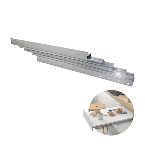 Trilho Extencível em Alumínio Natural 400 x 1570 mm