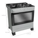 Ver imagem 3 de Fogao 5b Mueller Mfv5 Mesa Vidro - 610000688