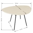 Ver imagem 4 de Conjunto Mesa de Jantar Soho Orgânica com 04 Cadeiras Next Est.preta - Ciliegio e Cr Whisky