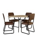 Ver imagem 1 de Conjunto Mesa de Jantar Soho Orgânica com 04 Cadeiras Next Est.preta - Ciliegio e Cr Whisky