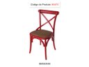 Ver imagem 2 de Cadeira Katrina Cross Paris. Encosto em x. Assento em Rattan Natural. Cor Vermelha