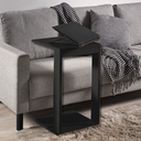 Ver imagem 1 de Mesa de Apoio Lateral Canto de Sofá Cama Sala Madeira Preta
