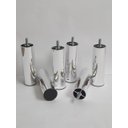 Ver mais imagens de Kit 12 Pés de Cama Box ou Baú Queen King Tubo Cromado 13cm