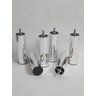 Kit 12 Pés de Cama Box ou Baú Queen King Tubo Cromado 13cm - 8