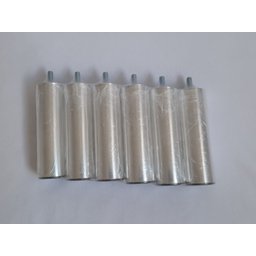 Kit 12 Pés de Cama Box ou Baú Queen King Tubo Cromado 13cm - 7