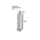 Ver imagem 2 de Kit 12 Pés de Cama Box ou Baú Queen King Tubo Cromado 13cm