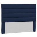 Ver imagem 1 de Cabeceira Solteiro Estofada Berlim Suede Azul Marinho -m&f Decor