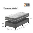 Ver imagem 4 de Cama Box Solteiro Cinza + Colchão Molas Ensacadas Zidi Miami 88x188x59cm