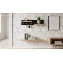 Ver imagem 3 de Porta Chaves Preto de Parede Mdf Decoração Sala Entrada