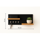 Ver imagem 2 de Porta Chaves Preto de Parede Mdf Decoração Sala Entrada