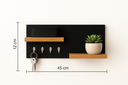 Ver imagem 2 de Porta Chaves Preto de Parede Mdf Decoração Sala Entrada