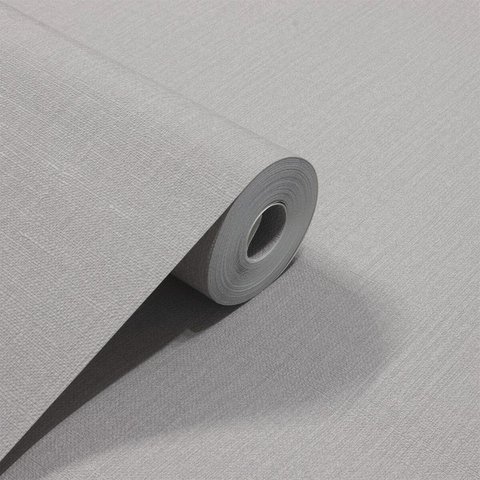 Papel de Parede Linho Cinza Vinilico Lavável+ Cola para Aplicação