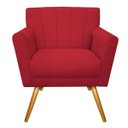 Ver imagem 3 de Kit 2 Poltronas Decorativa Laura Palito Mel Suede Vermelho - Amarena Móveis