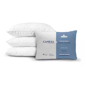 Kit 4 Travesseiro Micro Cotton 50x70 Suporte Médio Camesa