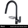 Preto fosco/chrome torneira da cozinha pull out 360 rotação torneira dupla saída modos de água - bla - 1