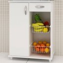 Ver imagem 1 de Armário Fruteira Multiuso de Madeira Belize Notável Branco