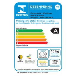 Lavadora 13kg com Modo Eco Cwn13abana Consul - 16