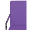 Ver imagem 5 de Poltrona Cadeira Decorativa Sara Cromada para Sala de Estar Luxo Corino Roxo - AM Decor