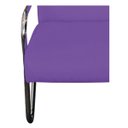 Ver imagem 6 de Poltrona Cadeira Decorativa Sara Cromada para Sala de Estar Luxo Corino Roxo - AM Decor