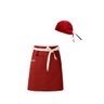 Avental Cintura e Touca Vermelha Bar Restaurante Vegano - 1