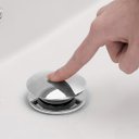 Ver imagem 5 de Válvula Click Luxo Aço Inoxidável 304 Ralo Prata Cuba Banheiro 7/8 - Brinovar