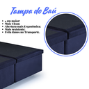 Ver imagem 7 de Cama Box Baú Casal Bipartido 138x188x42cm Suede com Pistão a Gás