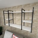 Ver imagem 1 de Prateleira Industrial Branca em MDF – Para Sala e Quarto | Estante de Parede Moderna e Versátil