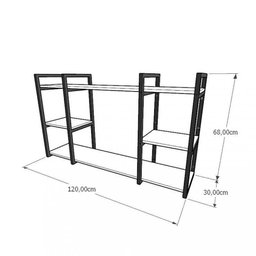 Prateleira Industrial Branca em MDF – Para Sala e Quarto | Estante de Parede Moderna e Versátil - 2