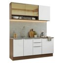 Ver imagem 2 de Armário de Cozinha Compacta 180 X 60 cm Rustic/Branco Veludo Lux Madesa 05