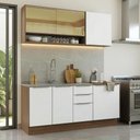 Ver imagem 1 de Armário de Cozinha Compacta 180 X 60 cm Rustic/Branco Veludo Lux Madesa 05