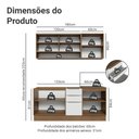 Ver imagem 3 de Armário de Cozinha Compacta 180 X 60 cm Rustic/Branco Veludo Lux Madesa 05