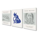 Ver imagem 1 de Kit 3 Quadros Decorativos Matisse para Sala Moderno Moldura 60x40 Vinil