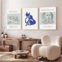 Ver imagem 2 de Kit 3 Quadros Decorativos Matisse para Sala Moderno Moldura 60x40 Vinil