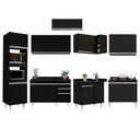 Ver imagem 6 de Armário de Cozinha Modulada de Canto 8 Peças CP02 Balcão com Tampo Preto - Lumil Lumil Móveis