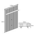 Ver imagem 3 de Rack+painel Panorama para Tv de até 55 Polegadas - Cinamomo/off White - Madetec